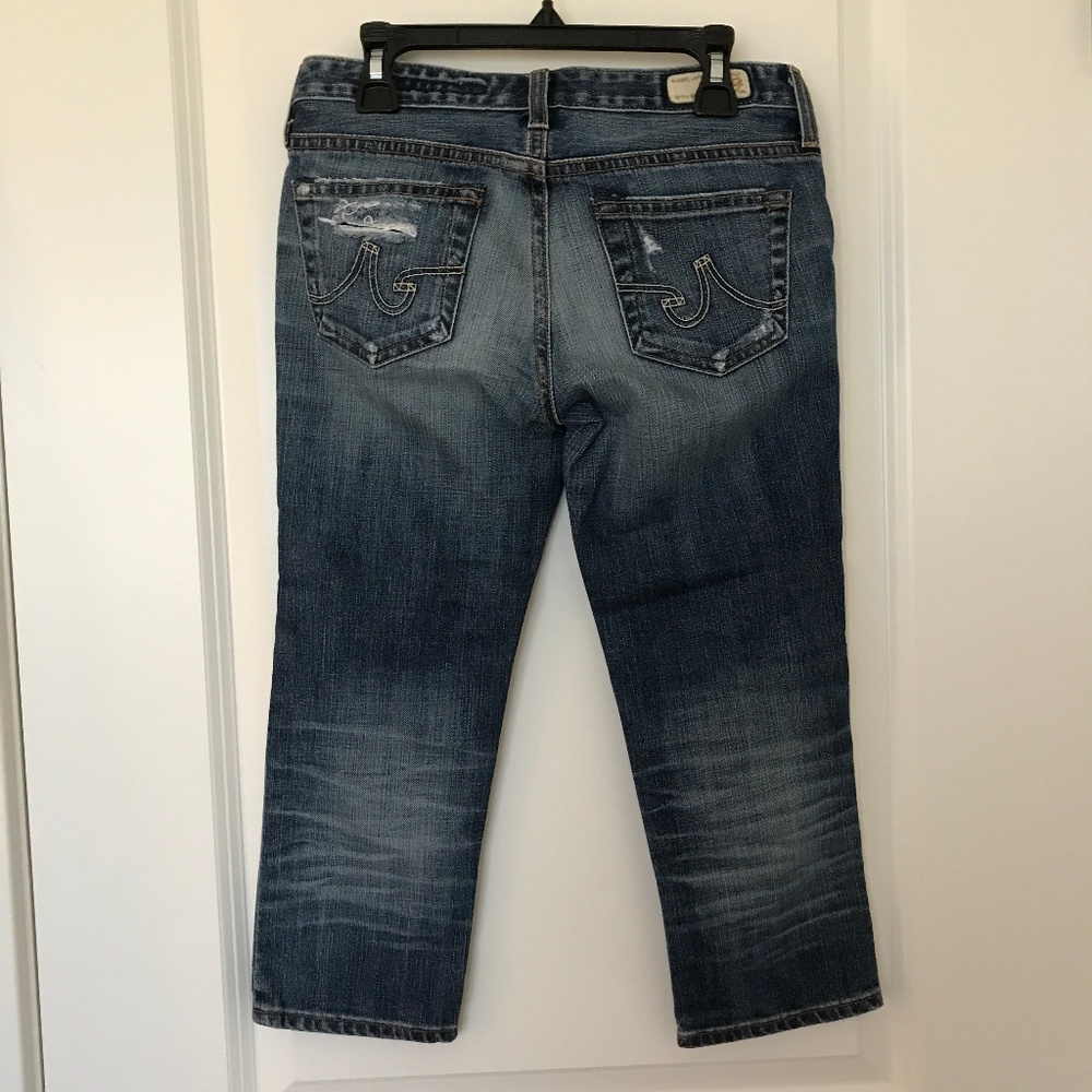 ADRIANO GOLDSCHMEID, MAIDEN CAPRI JEANS, SIZE 24.